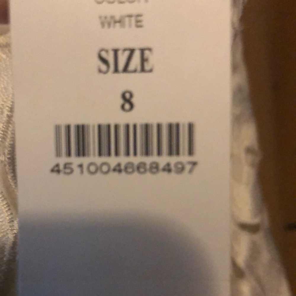 White House Black Market size 8 white crocheted halter top